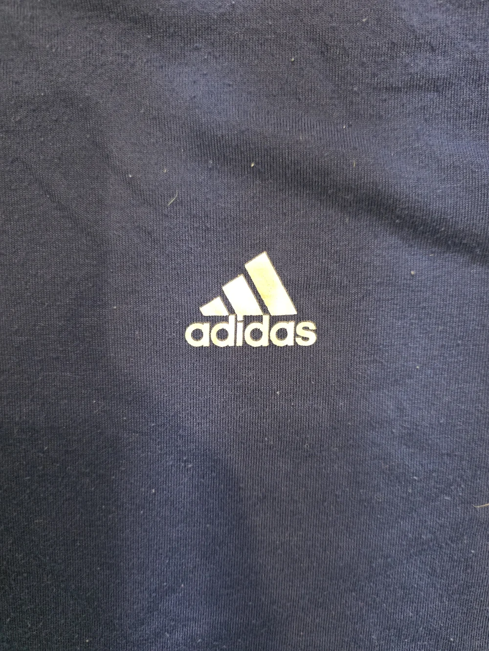 adidas Navy Short-Sleeve Athletic Tee with Chest Logo